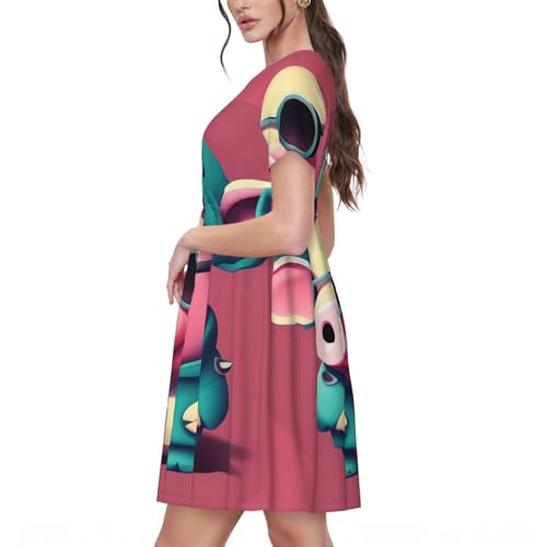Robe d'été fluide et légère à manches courtes - 2