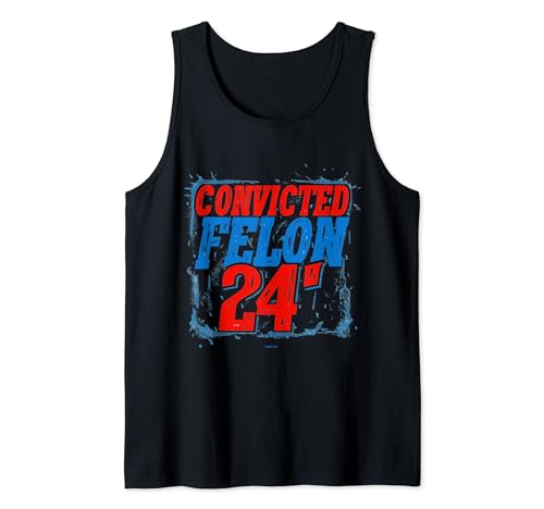 Delincuente condenado Donald Trump 2024 Pro Conservador Divertido 24 Camiseta sin Mangas