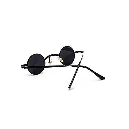 mincl/punk Small Chic Fashion Vintage Round Sunglasses Metal Frame3
