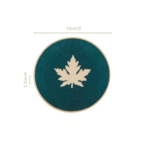 Image of Nestasia Ceramic Round Snack Plate Set of 4 (15cm Each) - Leaf Embossed Small Plates for Serving Snacks & Desserts | Microwave & Dishwasher Safe (Green, Sage Green, Blue & White)