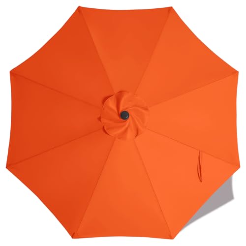 Image of ABCCANOPY 7.5ft Outdoor Umbrella Replacement Top Suit 8 Ribs (Orange)