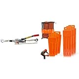 Maasdam Pow'R Pull A-50 3/4 Ton Capacitty Rope Puller with 50' of 1/2' dia. Rope & NEO-TEC 6 Pack Tree Felling Wedges, Chainsaw Wedges, 5.5'+8' Tree Cutting Equipment