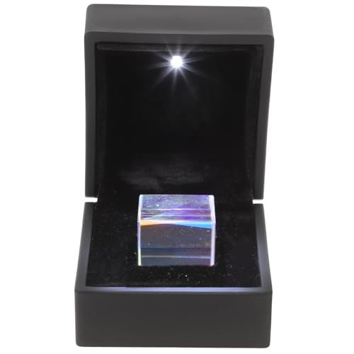 MUSISALY Science Education Kit: 2.3x2.3x2.3cm RGB Dispersion Prism Cube Kaleidoscope Physics Teaching Tool Present Box Pack