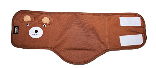 Dog Puppy Funny Diaper Belly Band Male Boy For Small Breeds (Brown Bear, L - Waist 13" - 16") #TOP5