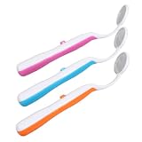 3 Pezzi Specchio Dentale LED per Cura Orale, Portatile con Vetro