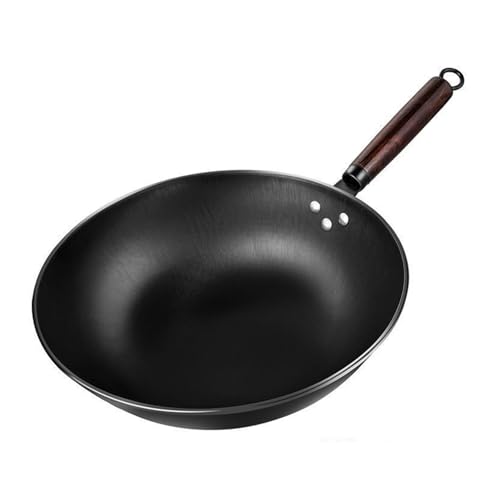 Iron Wok Pan, wok tradicional sin recubrimiento 32CM miniatura 1
