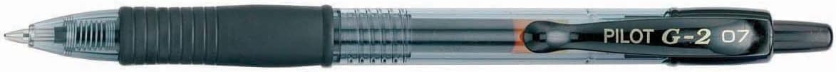 Pilot G2 Retractable Gel Ink Pens-Gel Pen,Retractable/Refillable,Fine Point,Black Ink, Clear