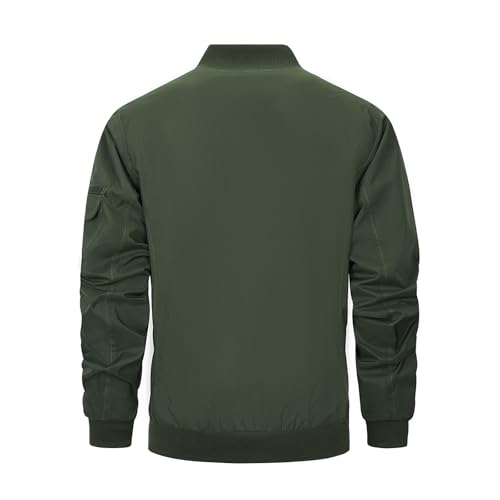 Image of AOTORR Men's Jackets Bomber Lightweight Casual Baseball Sports Work Hiking Jacket Outwear with Zip Pockets