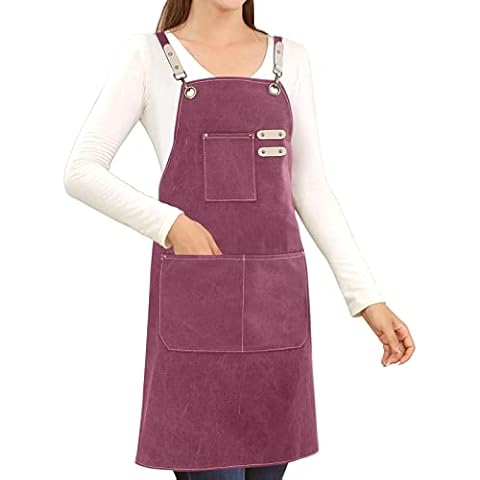 Cotton Canvas Cross Back Apron for Gardening and More Cover