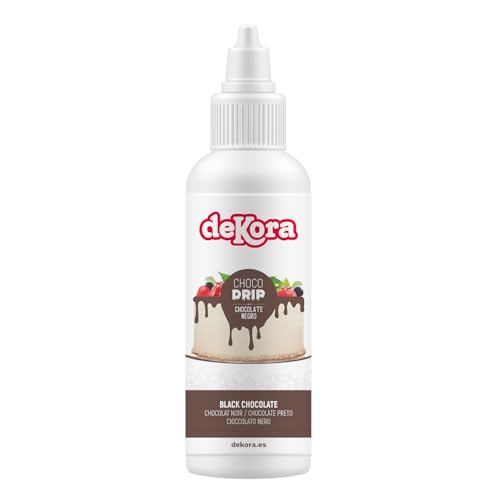 Dekora - Choco Drip Chocolate Negro | Decoracion para Tartas de Chocolate Efecto Goteo - 180 g
