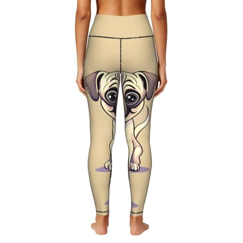 Leggings para correr con estampado de perros y control de abdomen 4