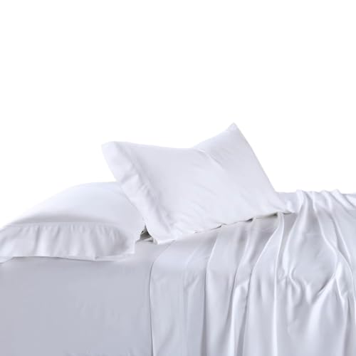 Royal Hotel Bamboo-Cotton Blend Sheet Set, Split King, White