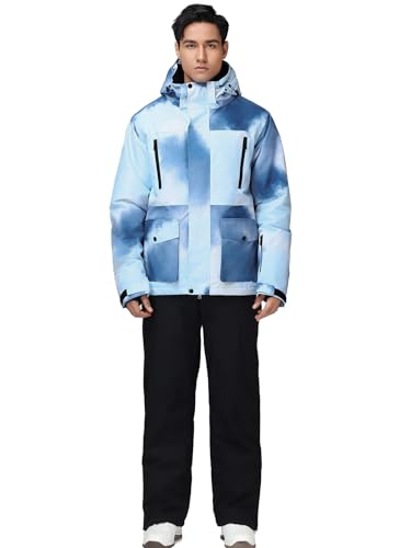 Conjunto de chaqueta y pantalones de esquí para hombre, impermeable, para invierno, montaña, snowboard, resistente al viento, traje de esquí changjia, L - imagen 4
