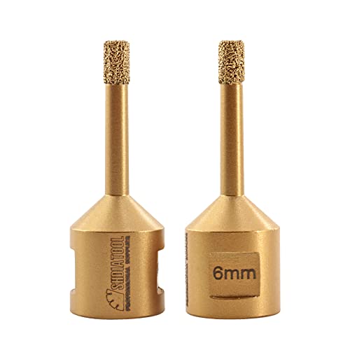 SHDIATOOL Diamant-bohrkrone Durchmesser 6mm Diamanthöhe 10MM für Porzellan Fliese Granit Marmor Trockenbohren