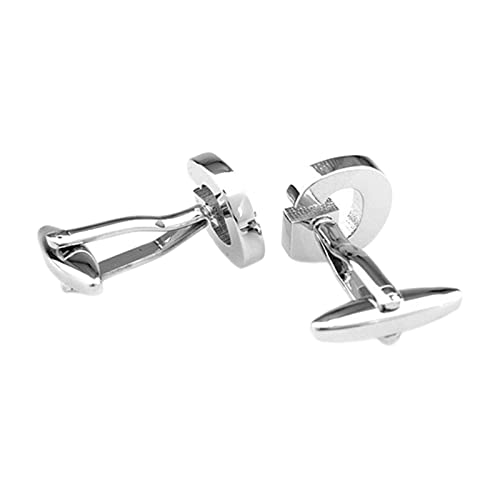 Mancuernillas para hombre Daesar letra G plateadas miniatura 1