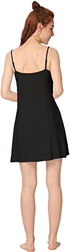 Image of GYS Women's Bamboo Viscose Full Slips for Under Dresses Cami Slip Dress | Lightweight, Anti Static, Adjustable Spaghetti Straps, Silky Soft, Moisture-Wicking, Perfect for Sheer Dresses