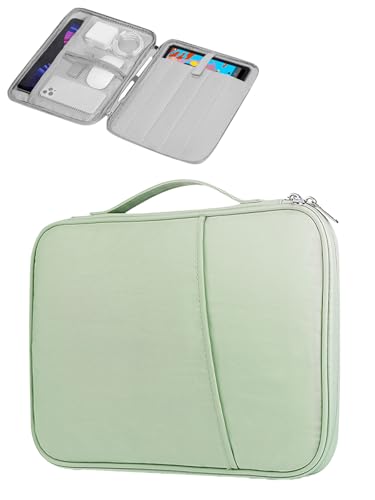 for XPPen Magic Drawing Pad 12.2 Inch Tablet Sleeve Carrying Case with Handle, Water-Resistant Double-Layer Design, Green