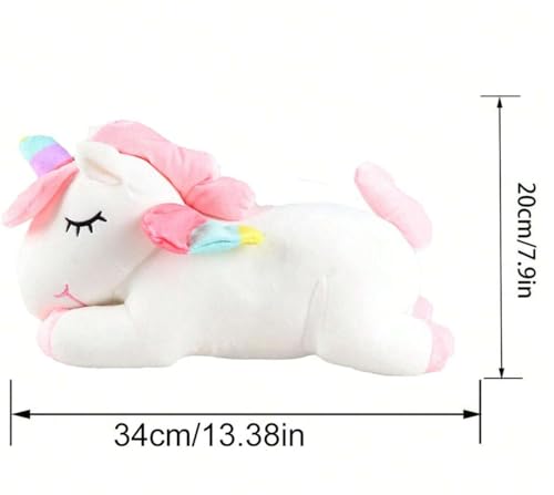 Image of Tickles Unicorn Soft Stuffed Plush Animal Toy for Kids Boys & Girls Birthday Gifts (Color: White Size: 80 cm)