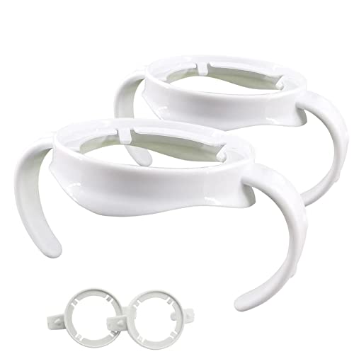 Newmemo Baby Bottle Handles Bottle Grip Handle Baby Bottles Holder Compatible for Avent Natural Wide Mouth PP Glass Baby Feeding Bottles Accessories, 2 Count