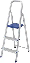 Escada Dobrável 3 Degraus Até 120 Kg De Alumínio 5101 - Mor