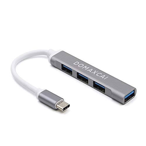 USB C Hub, Aluminum USB Type C to USB Adapter with 4 USB 3.0 Ports (Space Gray)