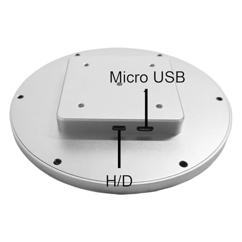 Image of VSDISPLAY 4'' Round LCD Display Monitor 720x720 Resolution,Silver Shell | with Mini H /D Inputs for DIY Projects,Digital Photo Frame,Dashboard Display