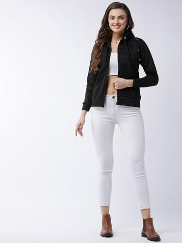 Image of Pivl Women's Fleece Blend Winter hooded Jacket.