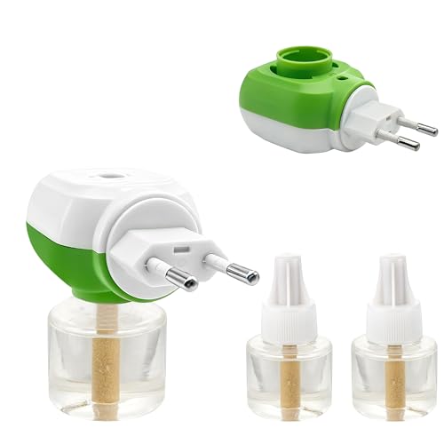 Zeeorymn Diffuseur Electrique Liquide,Pour Diffuseur Electrique Répulsif Moustiques Et Moustiques Tigres,1 Diffuseurs + 2 Recharges Liquides,2 en 1-45 Nuits