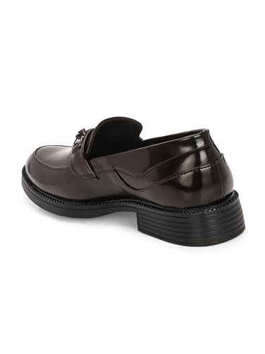 Image of STANPHORD Men Formal Loafer Shoes | Patent PU Slip-On Moccasins | Flat Rubber Sole | Casual Office Driving Travel Wear | Lightweight (TPSL S1)