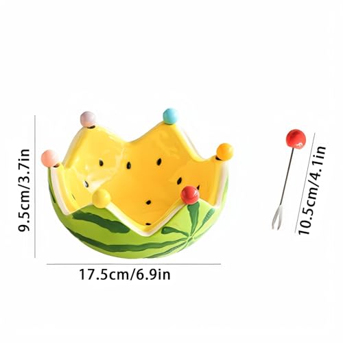 Bol pastèque de décoration avec fourchettes inox idée cadeau mariage originale - 6
