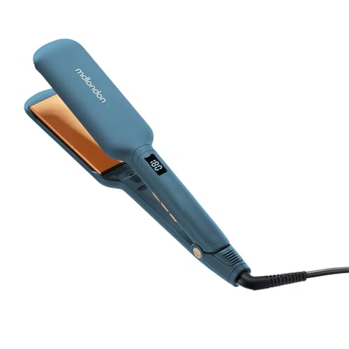 mdlondon PHAT Extra Wide Hair Straighteners, Smooths Long or Thick Hair Fast, 11 Heat Settings, Ceramic Tourmaline Plates, Ionic Technology, Fast Heat