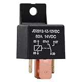JD2912 80A Automotive Relay with Wired Socket, 12V/24V DC Waterproof 4/5 Pin Relay for Headlights, Air Conditioner, Motorcycles (24V 5PIN)
