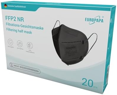 EUROPAPA 20 x FFP2 5-Layer Respiratory Dust Protection Mask, Indi...