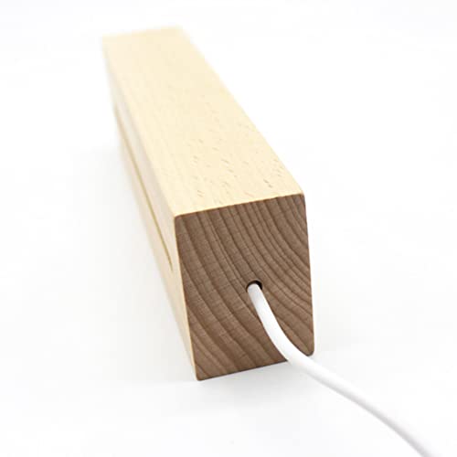 HUSHUI Desktop Luminous Memo Note Board Plug-in LED Lamp Base DIY Graffiti Acrylic Message Night Light, White - Image 3
