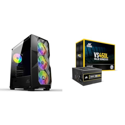 Image of Ant Esports ICE- 300 Mesh V2 Mid-Tower Computer Case /Gaming Cabinet - Black | Support ATX, Micro-ATX