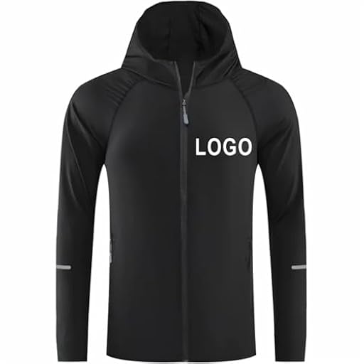 DMZAQYW Personalizado Logo Impresión Casual Deportes con Capucha Cremallera Chaqueta para Hombres Mujeres Correr Abrigo Al Aire Libre Black,M | Ya disponible en tu tienda friki favorita! En mundofriki.es!