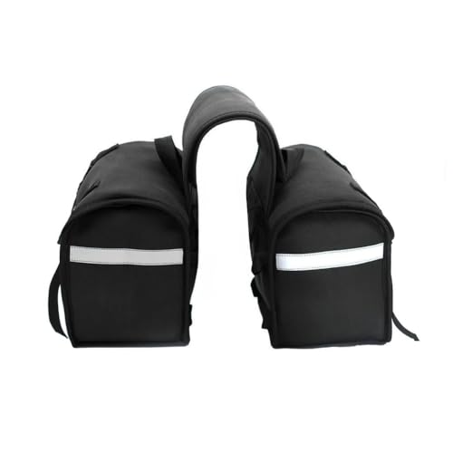 Bolsa Alforge Lateral Universal Par Baú Moto Custom Impermeável Reforçado 60 Litros Nylon Forrado Todas As Motos