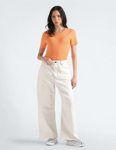 Image of Tommy Hilfiger Women's Solid Regular Fit T-Shirt
