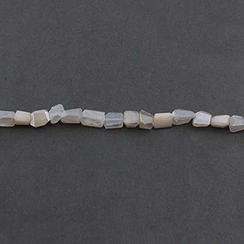 Pierre de lune blanche en perles pépites facettées LKBEADS de 7mm à 13mm pour collier DIY SB1573
