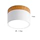 Temgin IP65 Deckenleuchte Aufputz Weiß Matt Holzmaserung LED 12W 3000K Warmweiß Deckenspots Aluminium 230V Ø10cm Aufbauleuchte Deckenlampe Spots Badezimmer