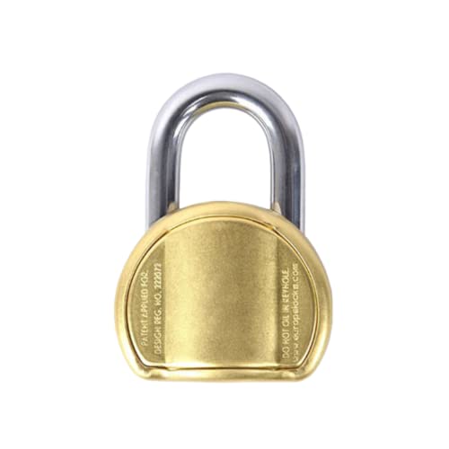 Image of Europa L365BM Brass Padlock | High-Security Dimple Key Lock | Durable Brass Body | Anti-Cut Hardened Shackle | Rust-Resistant | 4 Dimple Keys Included | Pack of 1 for Home & Office Security