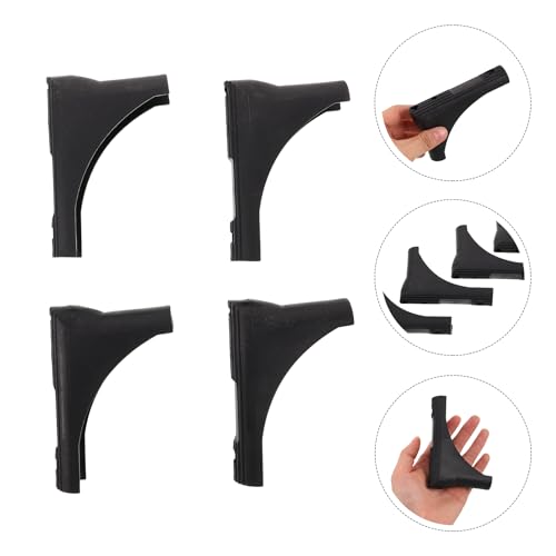 Veemoon 4pcs Drying Rack Leg Protectors Black Plastic Foot Caps 19mm Inner Diameter Non-slip Clothes Rack Floor Pads Replacement Accessories for Home - Image 6