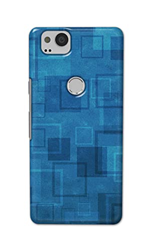 Image of Printed Hard Back Cover Case for Google Pixel 2 Back Cover (Plain Azure Blue) -702
