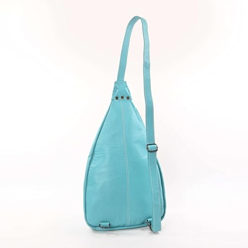 Serenade Sling Cowhide Hair on Crossbody Bag - Hand Tooled Unisex Sling Backpack4