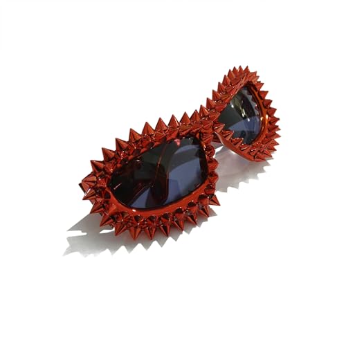 laureles Sparkling Rhinestone Oversized Women's Y2K Sunglasses Rivet Cat Sunglasses Men Driving Punk Sun Glasses2