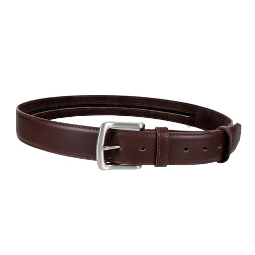 Travel Money Belt Hidden Zipper Pocket Pu Wallet Belt for Secure Storage of Cash and Valuables Theft Design for Men Brown