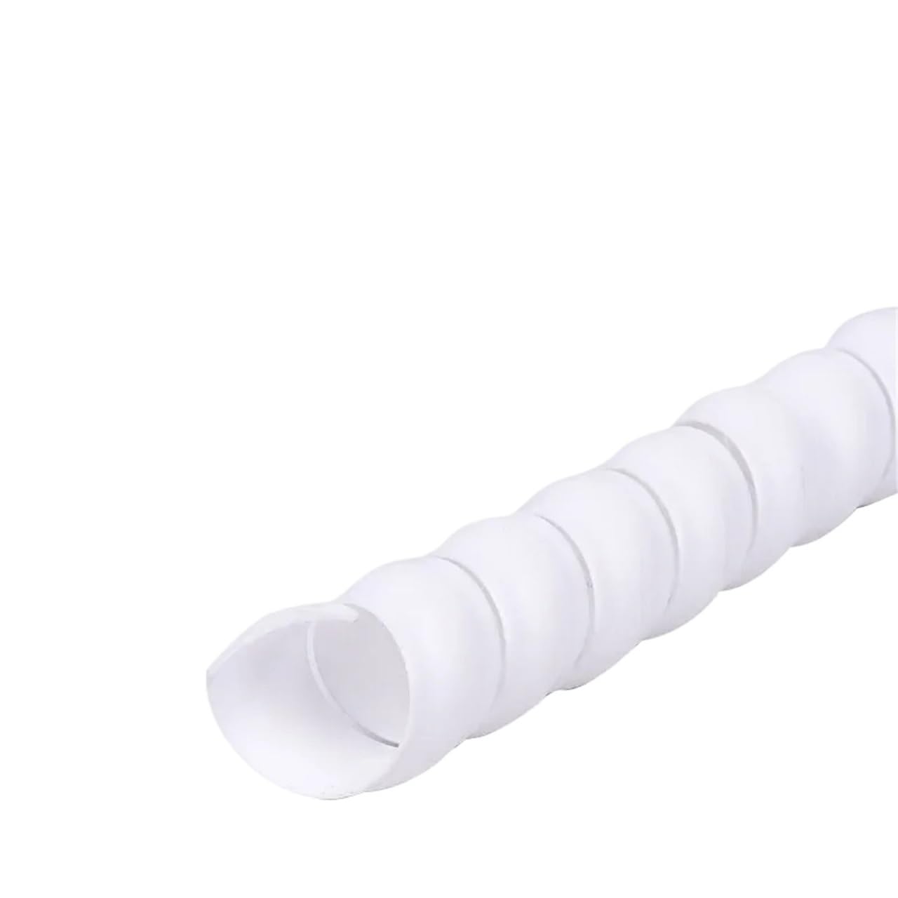 Spiralna rurka do kabli, Elastyczna spiralna owijka na kable Multicolor ID 8-45mm 5m Organizator linii Ochrona rur(White,ID 45mm)