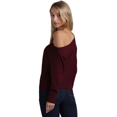 Image of Minnie Rose Womens Long Sleeve Off the Shoulder Cashmere Pull On Sweater