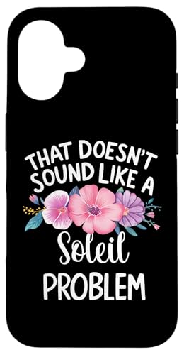 SOLEIL Personalized Cute Flower Girls SOLEIL Name スマホケース iPhone 16 用