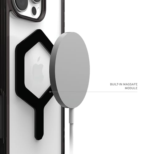 Image of URBAN ARMOR GEAR UAG Designed for iPhone 16 Pro Case 6.3 inch Plyo - Compatible with MagSafe Charging Rugged Slim Anti-Yellowing Transparent Clear Shockproof Military Grade Protective Cover, Black /Black